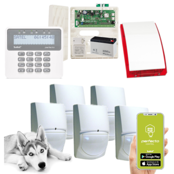 ZESTAW ALARMOWY SATEL PERFECTA 16 SET-A 5 CZUJEK SWAN QUAD + PRF-LCD + SYRENA SP-4001 R